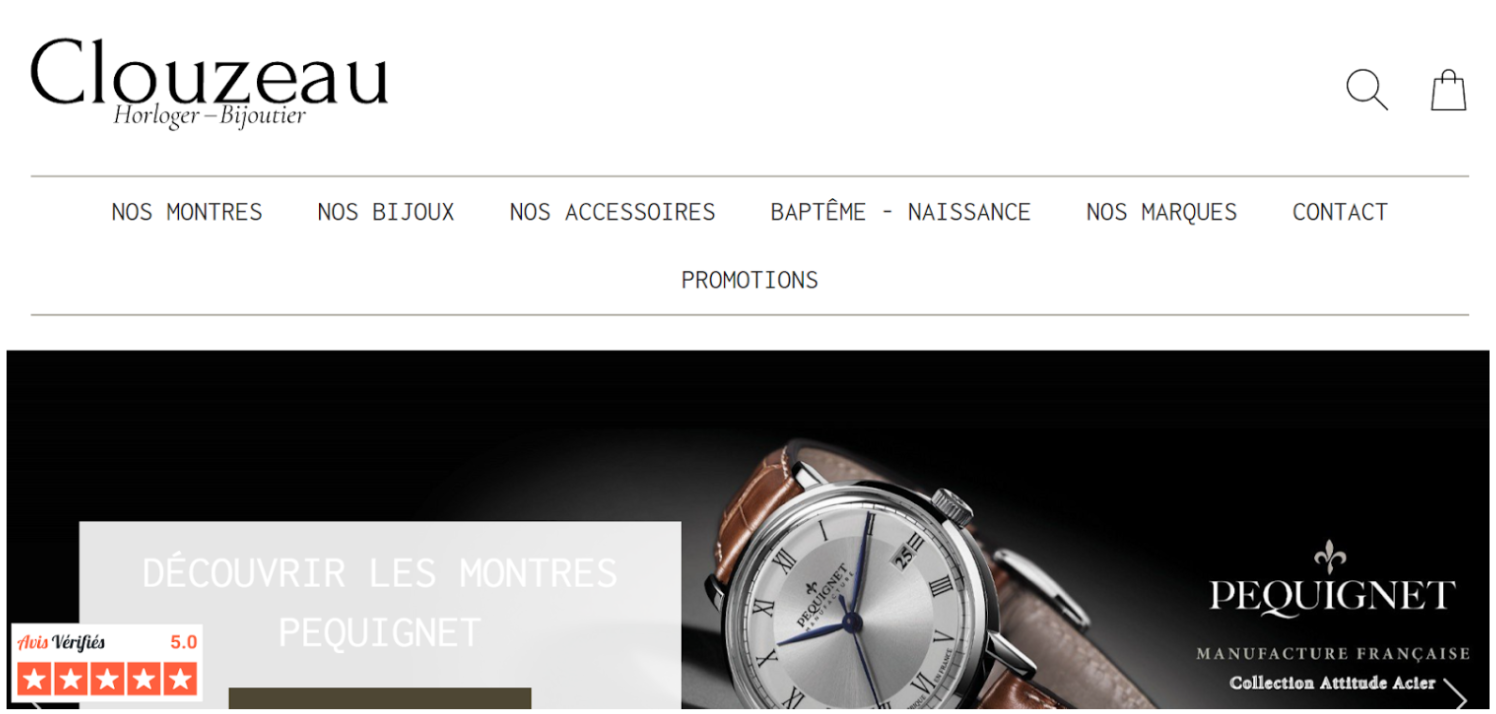 Widget avis marque - site Clouzeau - Avis Vérifiés