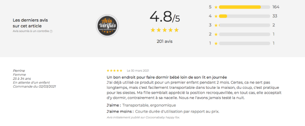 Avis consommateurs produit - Marque Cocoonababy Happy Fox - Avis Vérifiés