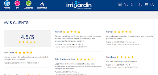Avis clients Irrijardin