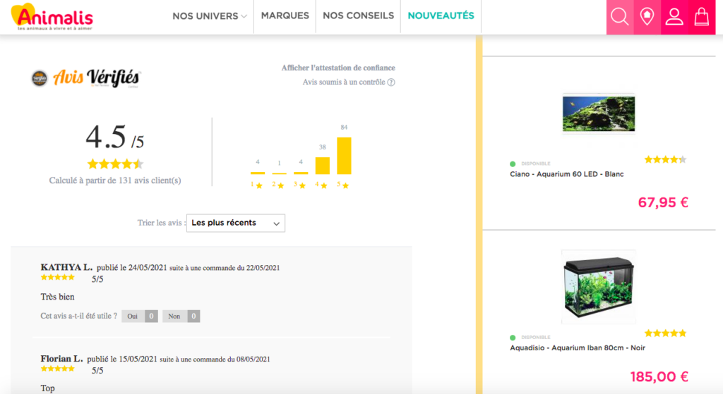 Avis produits Animalis