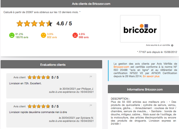 e-reputation bricozor 