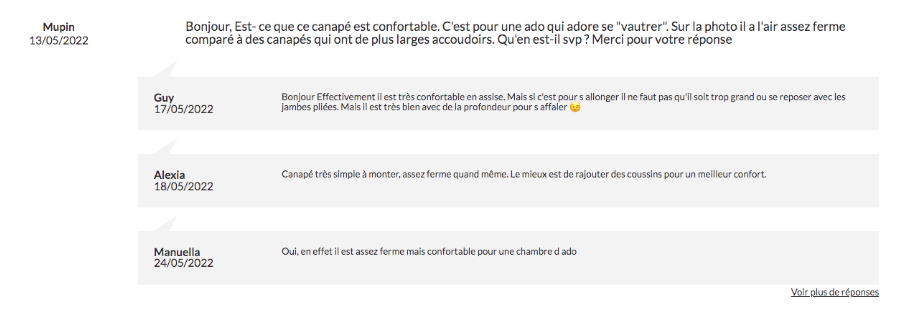Marketing conversationnel - question&answers - avis vérifiés