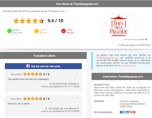 Expérience client Thès de la Pagode