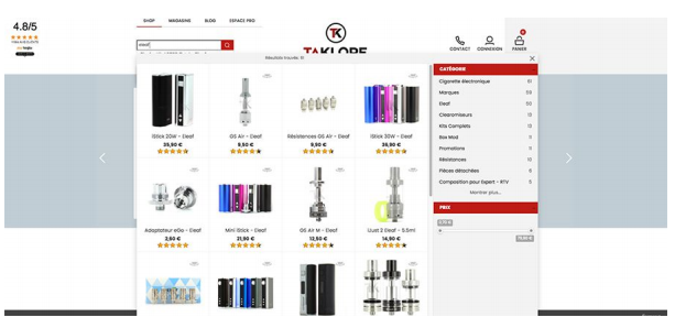 Filtres et catégories pour augmenter les ventes