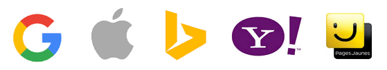 Logos Google Apple Bing Yahoo Pages Jaunes