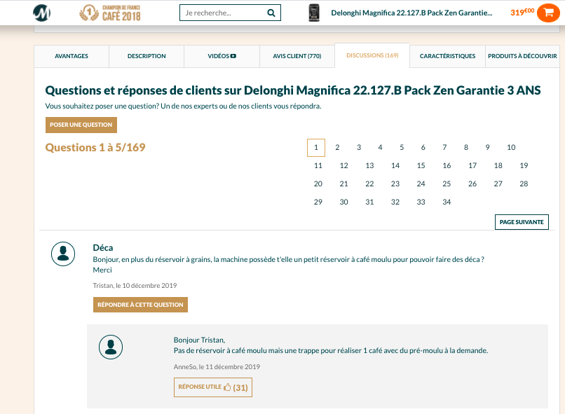 Module Q&A clients Maxicoffee 