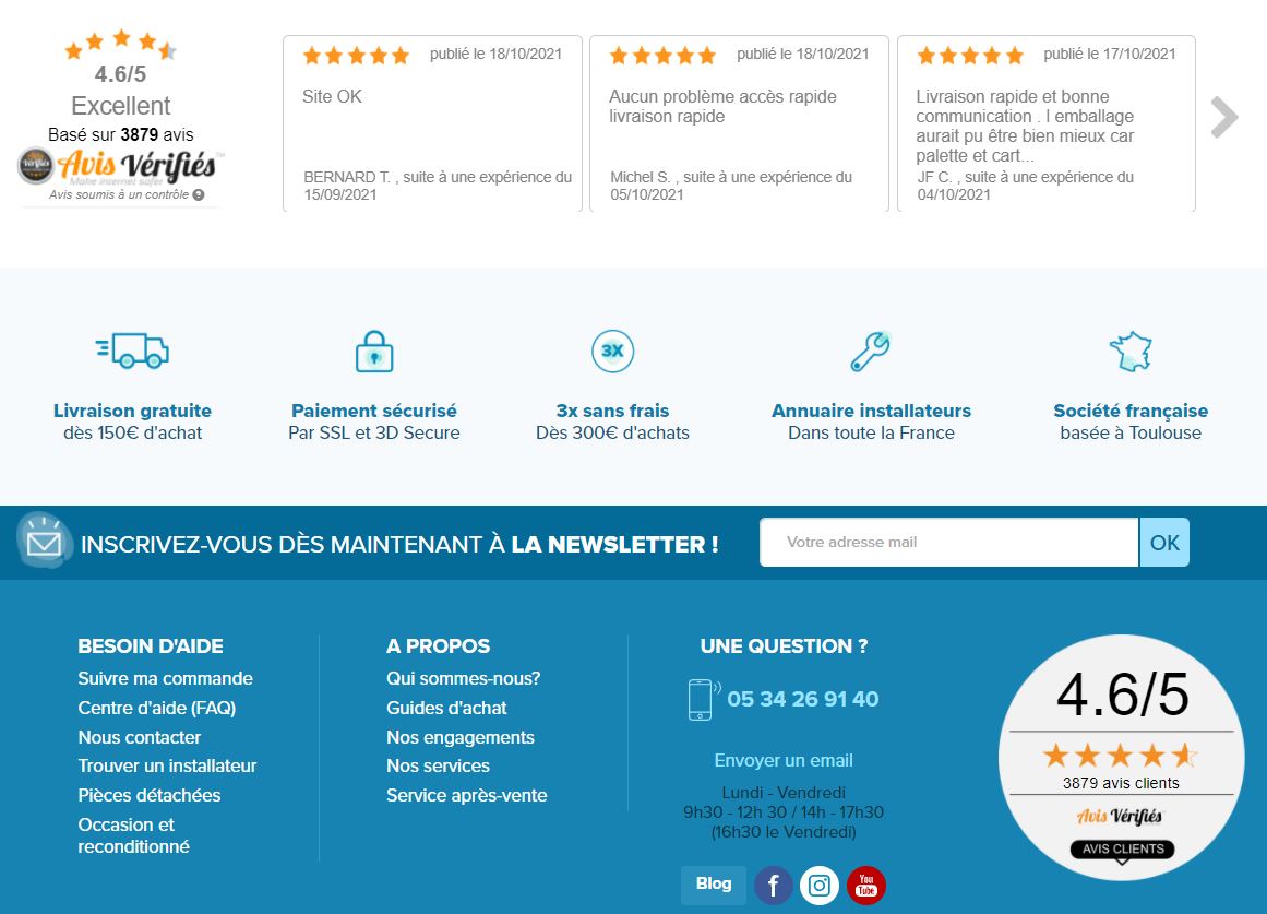 Page d'accueil Avis Vérifies