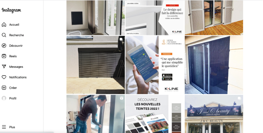 Capture d'écran Instagram - Avis Clients - avis vérifiés - marque KLine