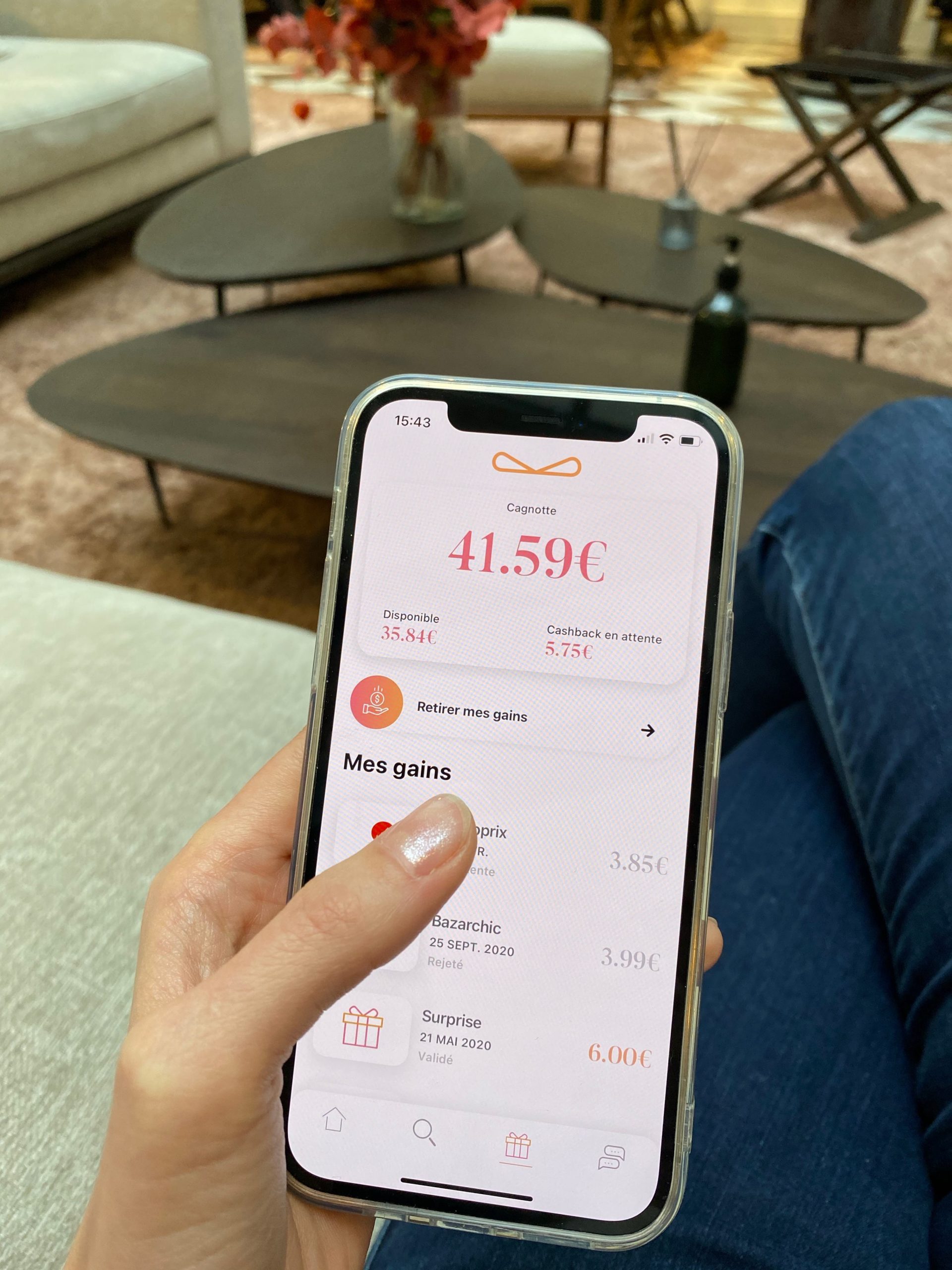 Surpise.io sur un smartphone