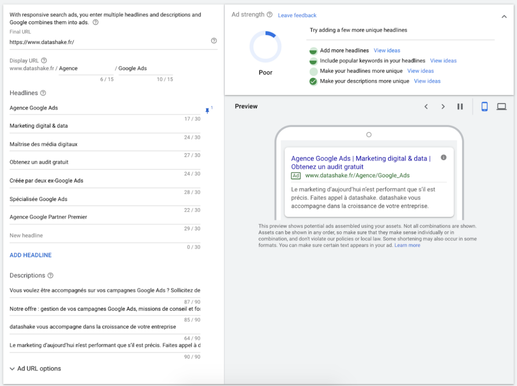 Utilisez différents types d’annonces