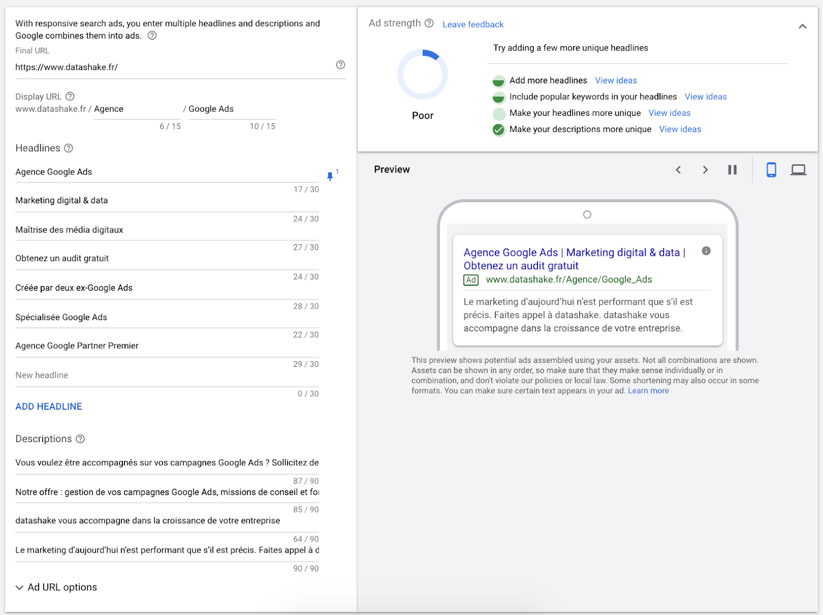 Utilisez différents types d’annonces