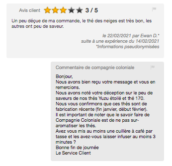 avis negatifs client