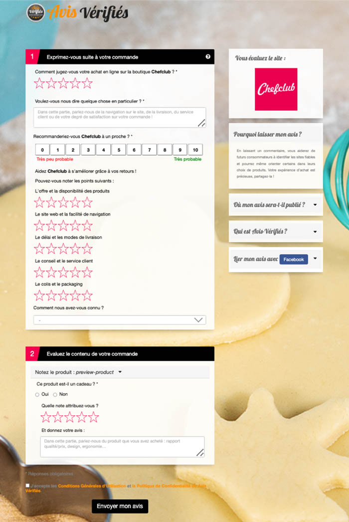 chefclub incite clients laisser avis