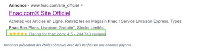 étoile recherche google fnac avis clients