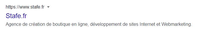 page d'acceuil Stafe metadescription