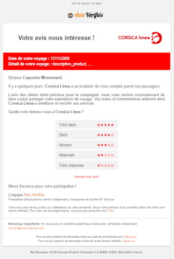 questionnaire avis client